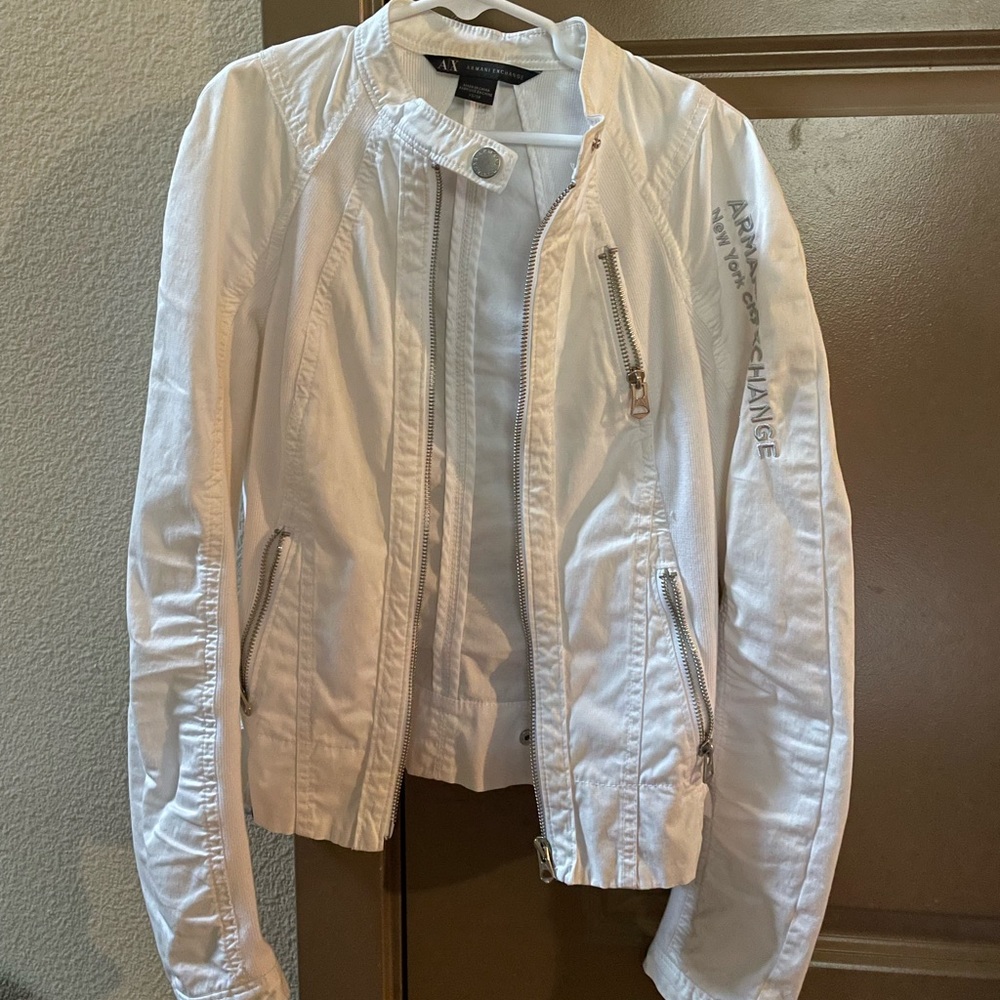 White moto jacket